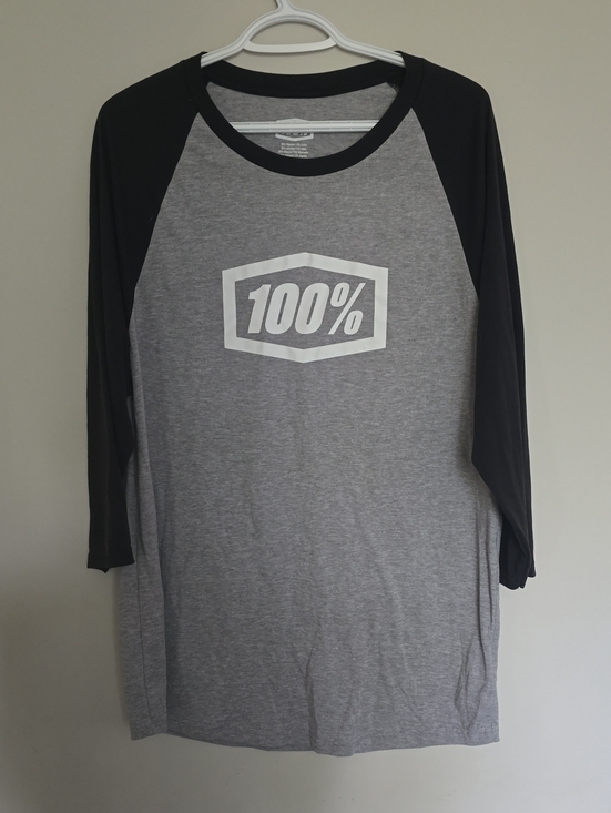 100% Pure Other - 100% Logo Raglan Baseball Tee - Gray/Black